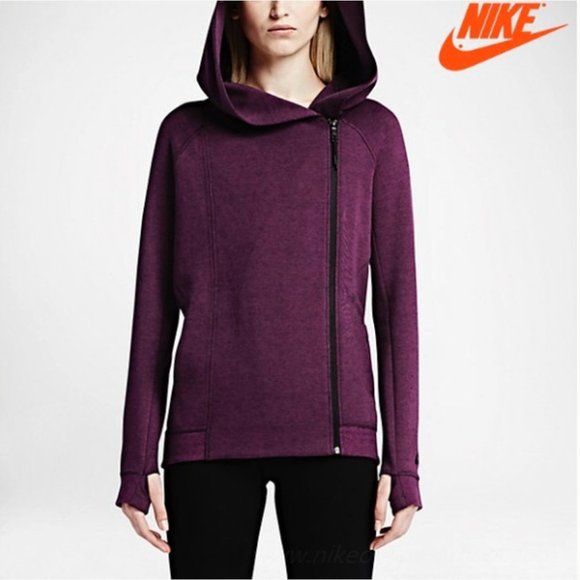 Nike Tops - Nike Tech Fleece Cape Hoodie Mulberry Women'sSmall